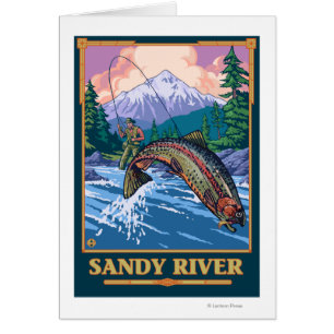 Fly Fishing Scene - Sandy River, Oregon