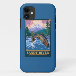 Fly Fishing Scene - Sandy River, Oregon iPhone 11 Case