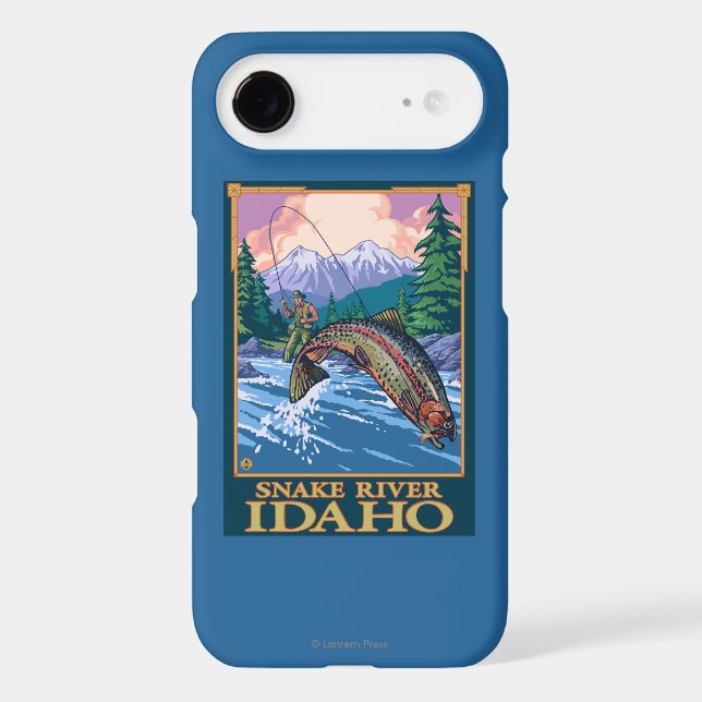 Fly Fishing Scene - Snake River, Idaho Case-Mate iPhone Case (Back)
