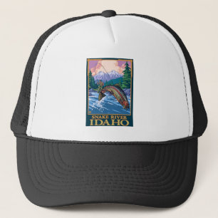 Fly Fishing Scene - Snake River, Idaho Trucker Hat