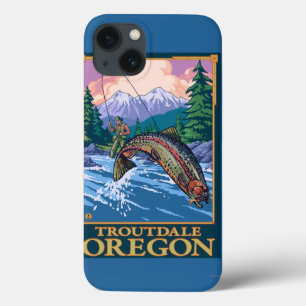 Fly Fishing Scene - Troutdale, Oregon iPhone 13 Case