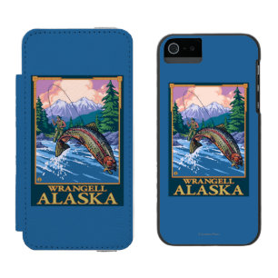 Fly Fishing Scene - Wrangell, Alaska Incipio Watson™ iPhone 5 Wallet Case