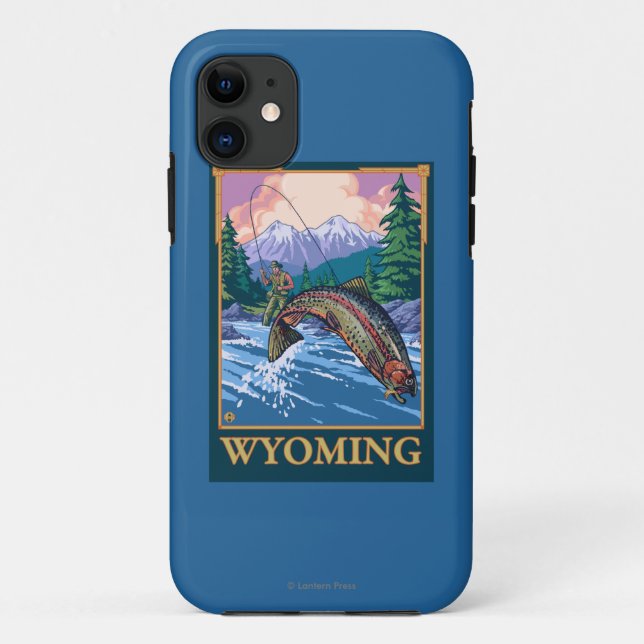 Fly Fishing Scene - Wyoming Case-Mate iPhone Case (Back)