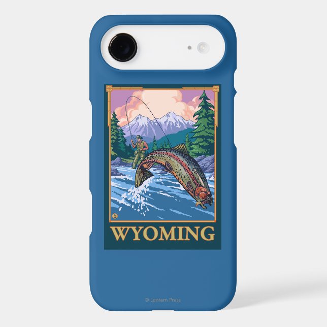 Fly Fishing Scene - Wyoming Case-Mate iPhone Case (Back)