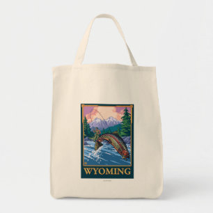 Fly Fishing Scene - Wyoming Tote Bag