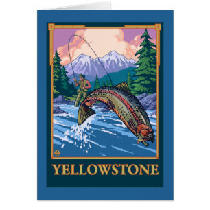 Fly Fishing Scene - Yellowstone National Park
