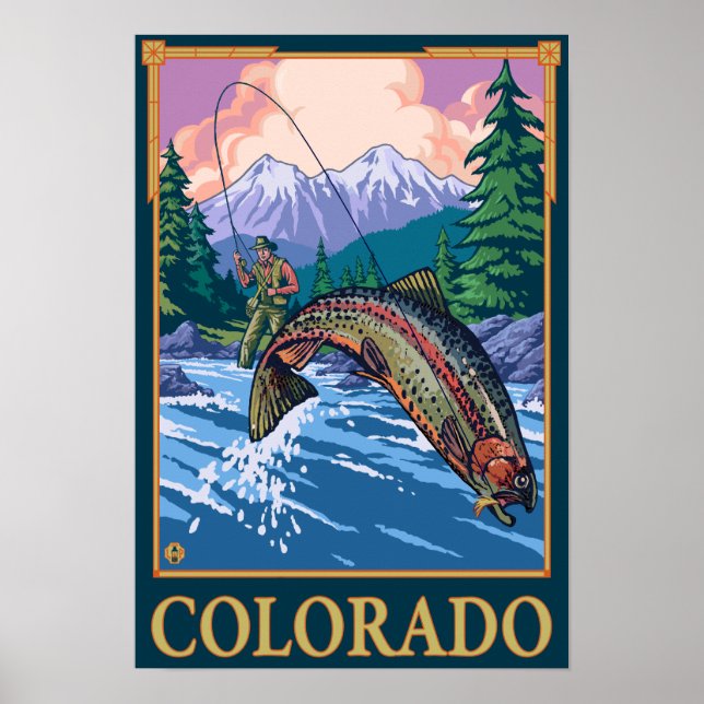 Fly Fishing SceneColorado Poster (Front)
