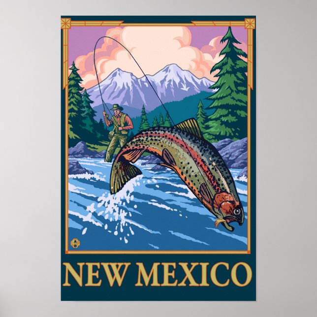 Fly Fishing SceneNew Mexico Poster (Front)