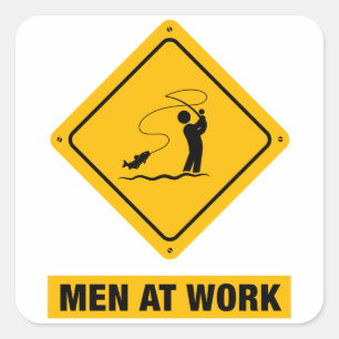 Fly Fishing Square Sticker