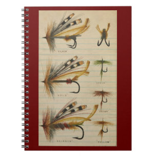 Fly Fishing Tackle Flies Spiral Photo Notebook