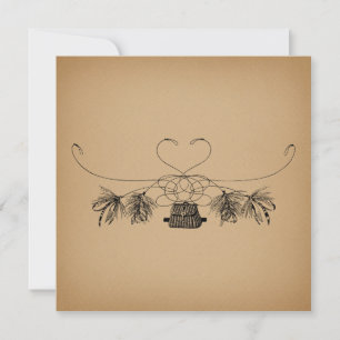 Fly Fishing Themed Vintage Art Invitation