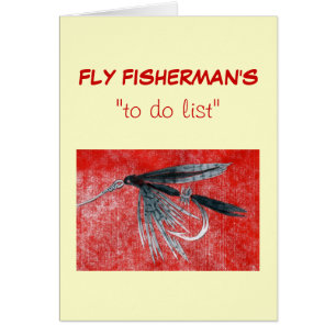 Fly Fishing "to do" list card "Black Gnat"