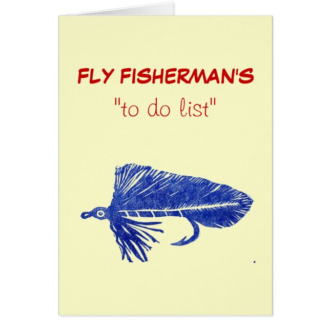 Fly Fishing "to do" list card "Blue Matuka" (Front)