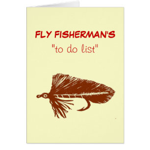 Fly Fishing "to do" list card "Brown Matuka"