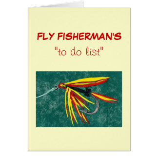 Fly Fishing "to do" list card "Firecracker"