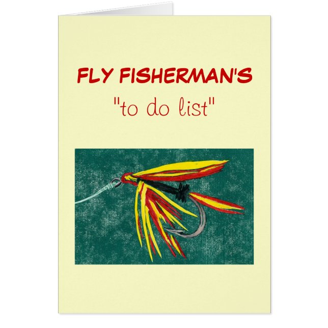 Fly Fishing "to do" list card "Firecracker" (Front)