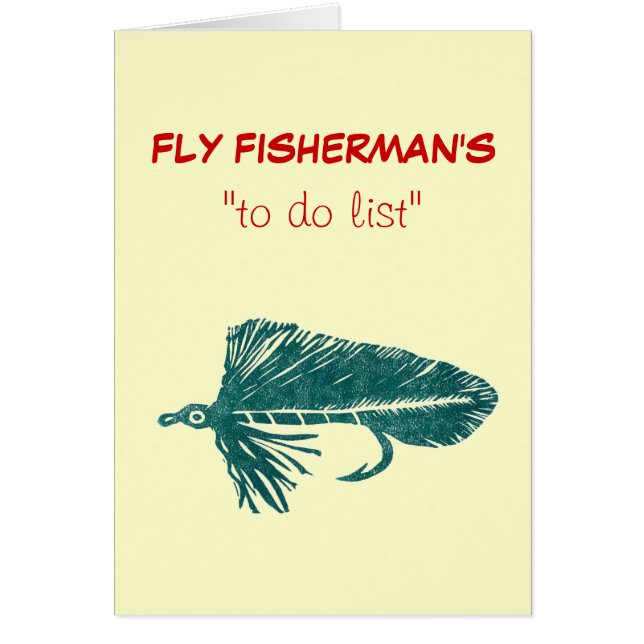 Fly Fishing "to do" list card "Green Matuka" (Front)