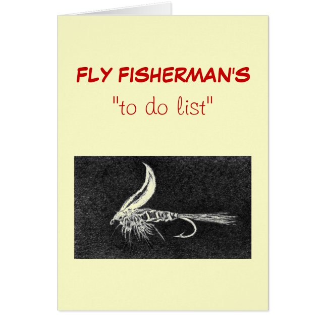 Fly Fishing "to do" list card "Hare"s Ear" (Front)