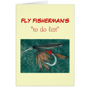Fly Fishing "to do" list card "iron blue dun"