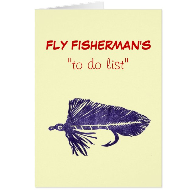 Fly Fishing "to do" list card Matuka (Front)