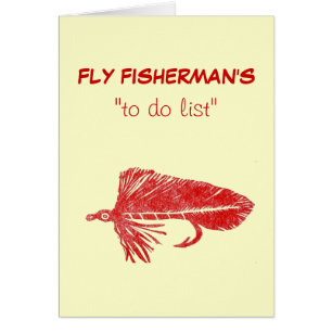 Fly Fishing "to do" list card "Red Matuka"