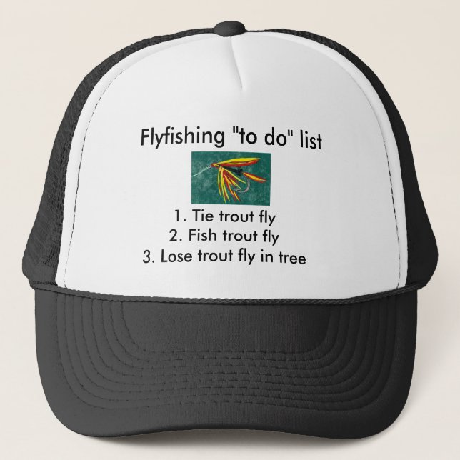 Fly-fishing "to do" list "Firecracker" Trucker Hat (Front)
