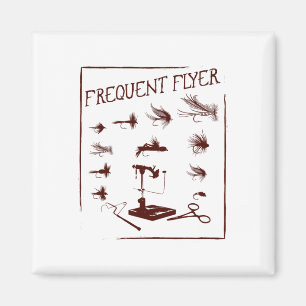 Fly Fishing Tying Funny Fisherman Christmas Father Magnet