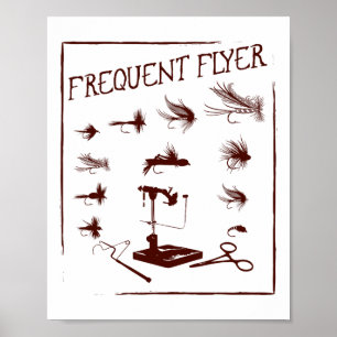 Fly Fishing Tying Funny Fisherman Christmas Father Poster