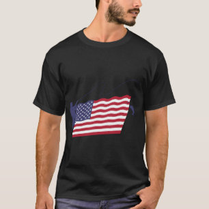 Fly Fishing US Flag T-Shirt
