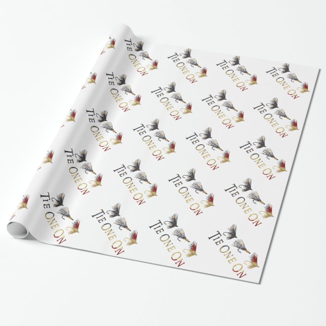 FLY FISHING USA WRAPPING PAPER (Unrolled)