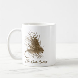 Fly Fishing Vintage Elk Hair Caddis Drawing Coffee Mug
