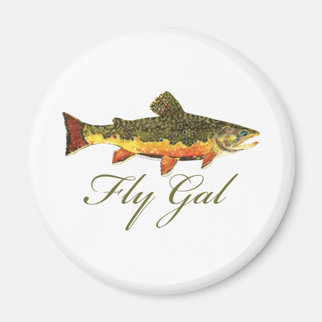 Fly Fishing Women Magnet (Front)