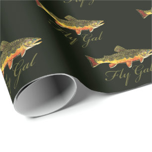 Fly Fishing Women Wrapping Paper