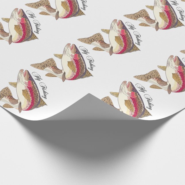 Fly Fishing Wrapping Paper (Corner)