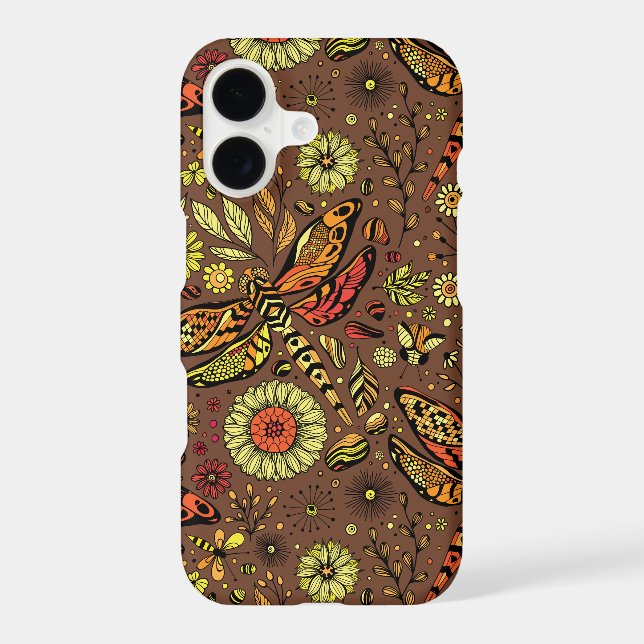 Fly, fly dragonfly on cinnamon brown (Back)