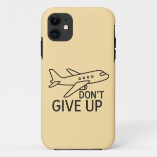 Fly Forward – Don’t Give Up Minimalist Plane Art iPhone 11 Case