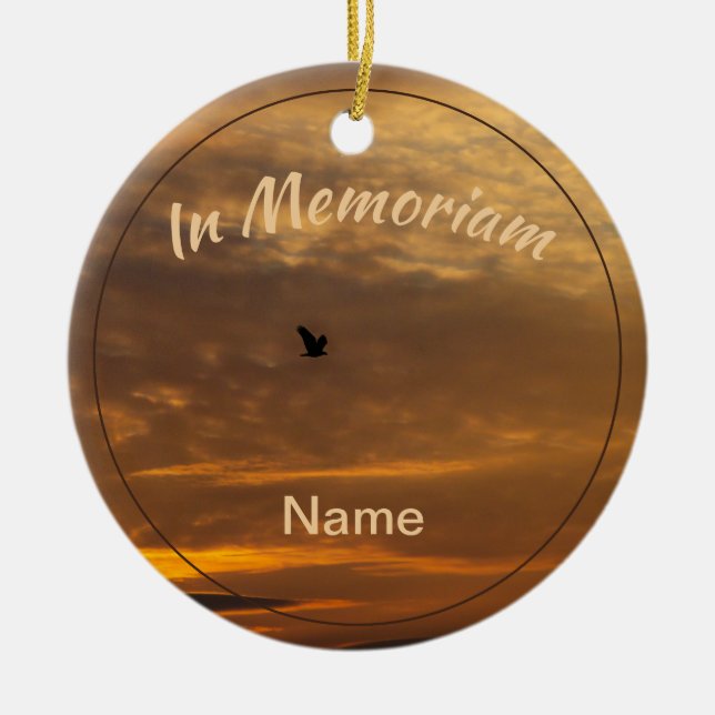 Fly Free Personalised Ceramic Ornament (Front)