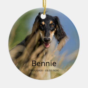 Fly Free Quote Pet Memorial Personalized Pet Photo Ceramic Ornament