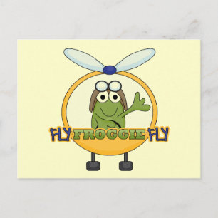 Fly Froggie Fly Helicopter Tshirts and Gifts Postcard