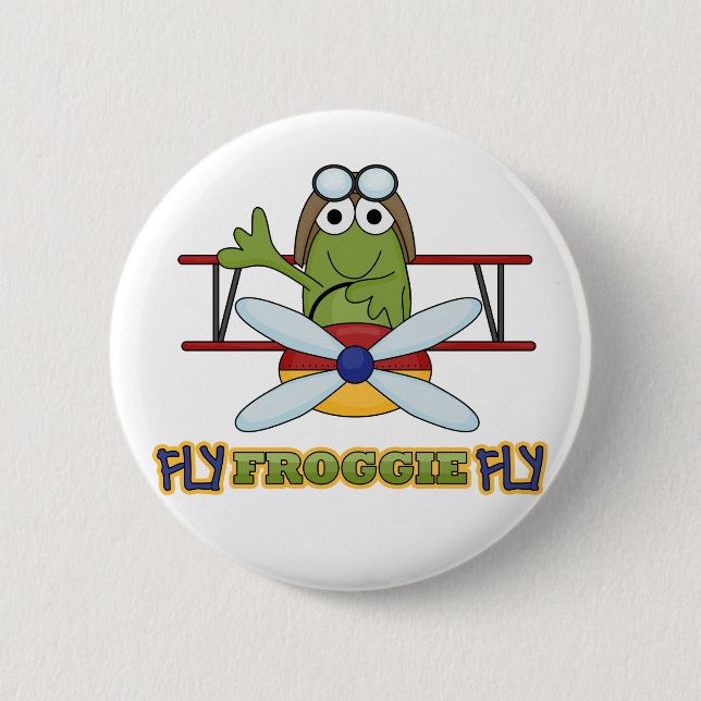 Fly Froggie Fly Tshirts and Gifts 6 Cm Round Badge (Front)