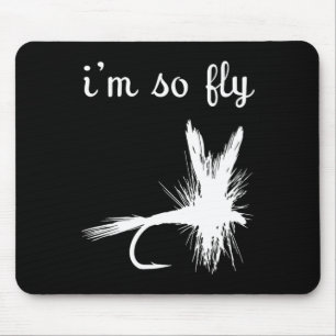 Fly Funny Fishing Mouse Pad