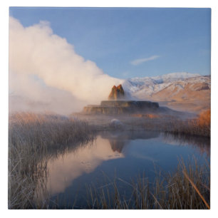 Fly Geyser with snow capped Granite Range Ceramic Tile