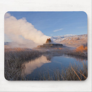 Fly Geyser with snow capped Granite Range Mouse Pad