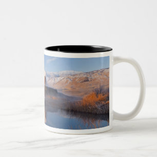 Fly Geyser with snow capped Granite Range Two-Tone Coffee Mug