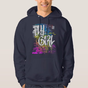 Fly Girl 80s 90s Rap Old School Hip Hop Graffiti Hoodie