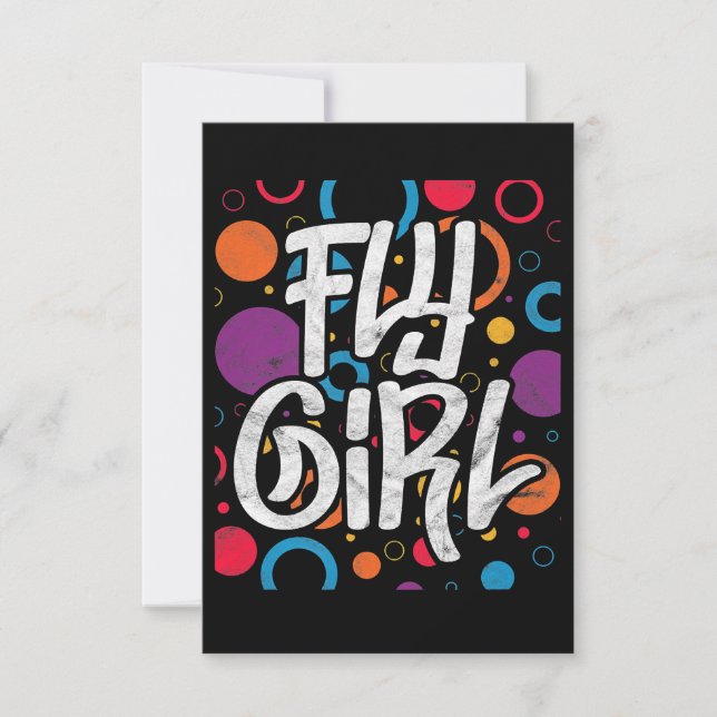 Fly Girl 90s Nineties Hip Hop Disco Party Invitation (Front)