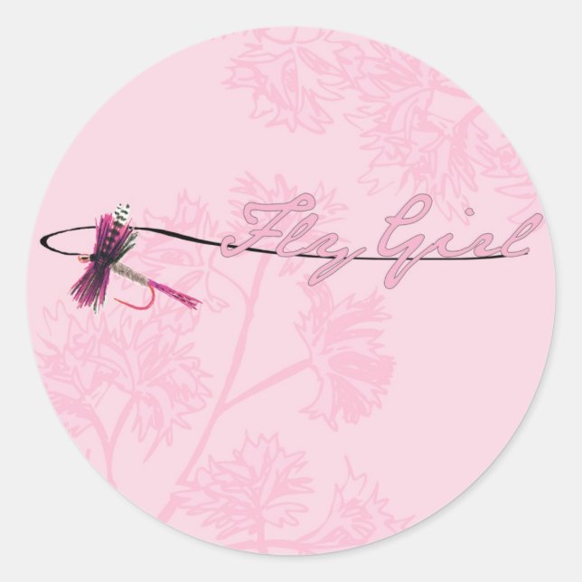 Fly Girl Classic Round Sticker (Front)