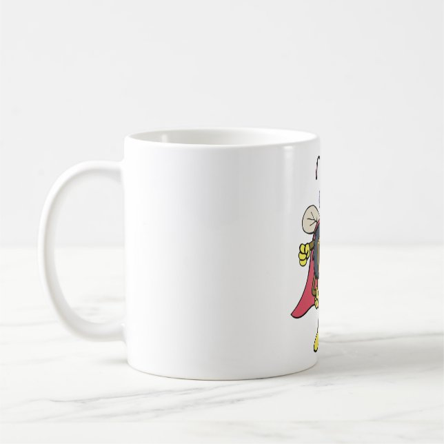 Fly God Superhero Fly Insect Character Coffee Mug (Left)