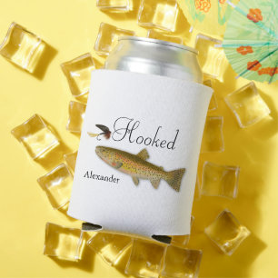 Fly Guy Fishermen Flyfishing  Can Cooler