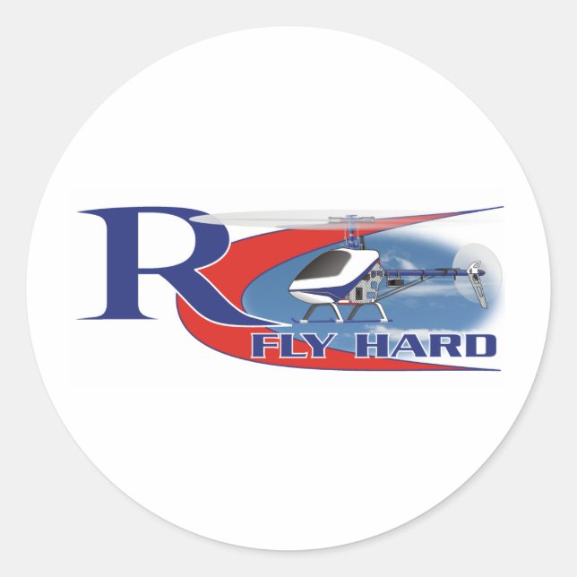 Fly Hard Classic Round Sticker (Front)